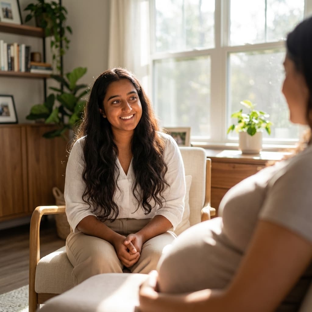 Consultation with expecting mother